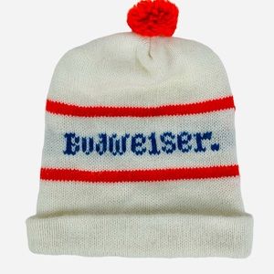 *VINTAGE* Acrylic BUDWEISER beanie hat